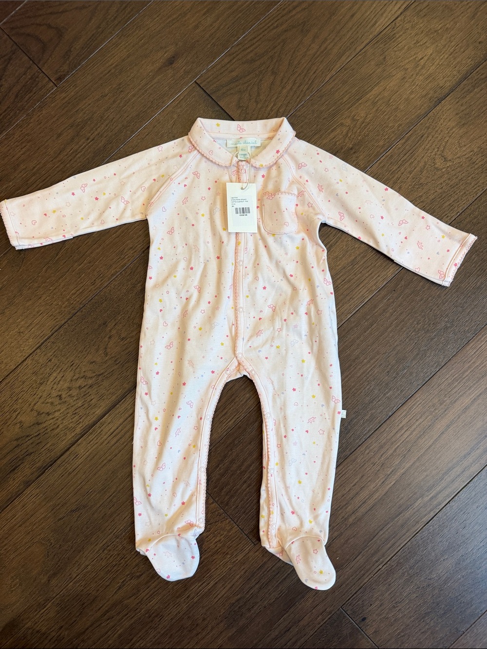 Marie Chantal Light Pink Footed One-Piece Sleeper - C39-093
